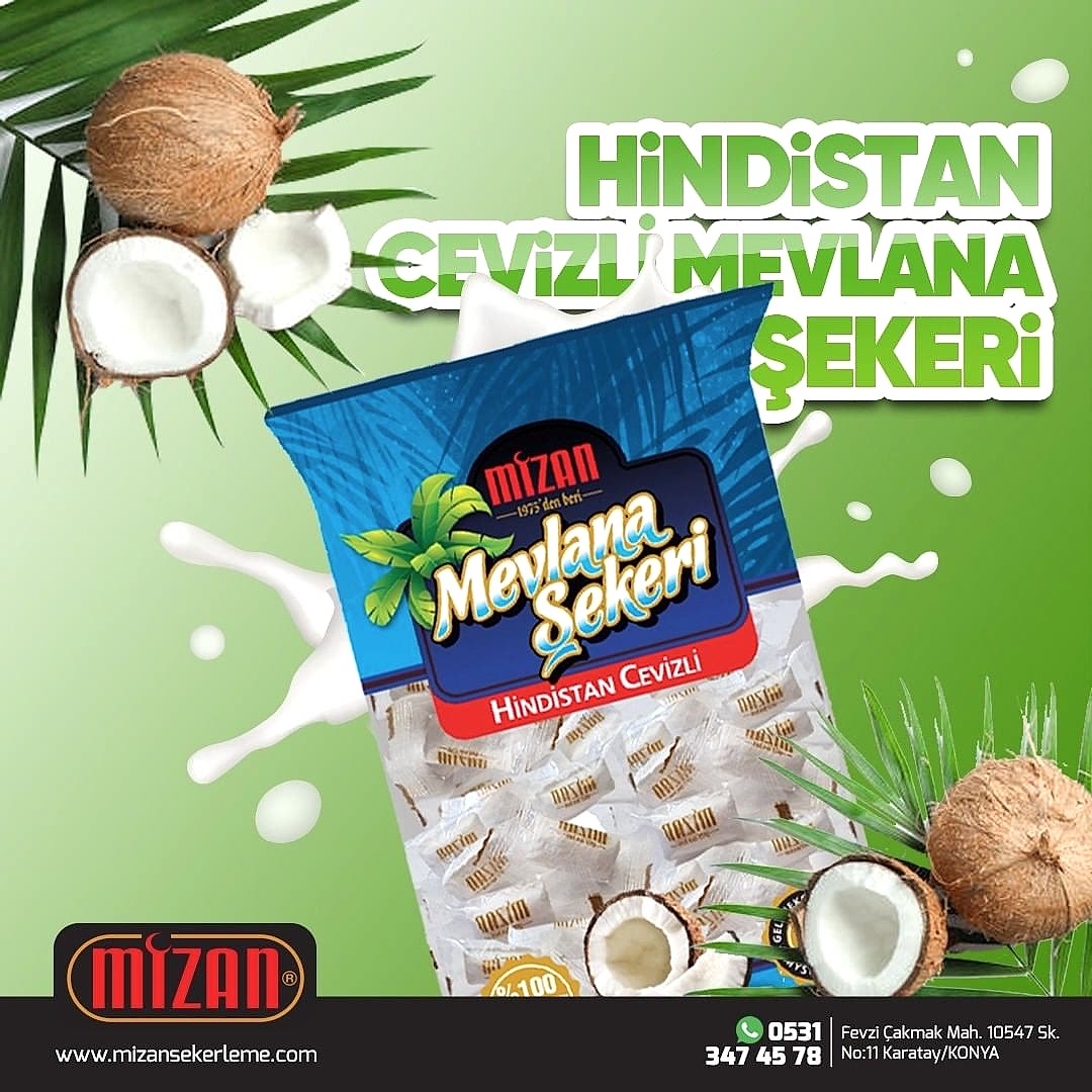 Hindistan Cevizli Mevlana Şekeri, tadı damağınızda kalacak lezzet. 