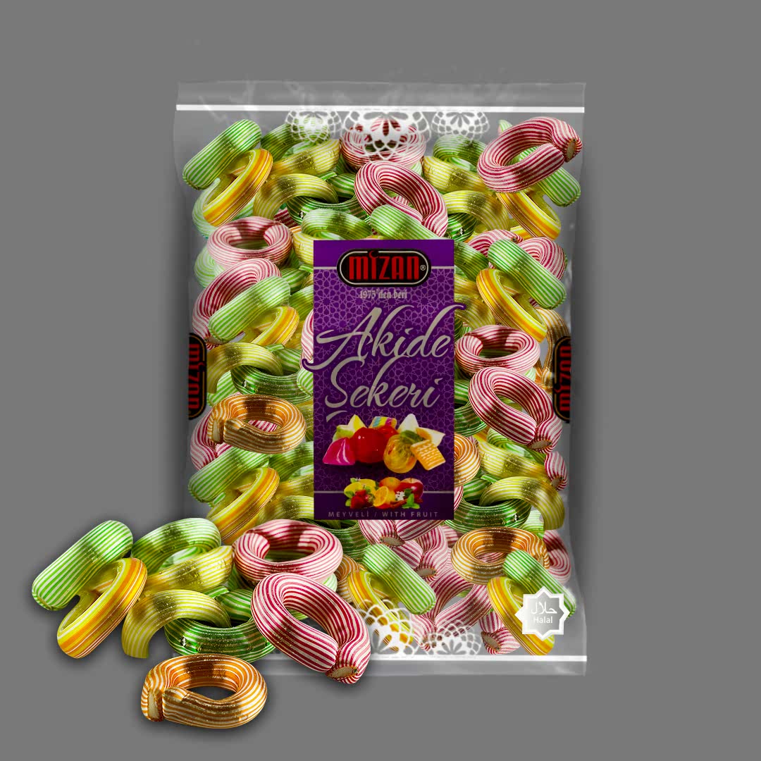 350 GR RENKLİ HALKALI AKİDE ŞEKERİ