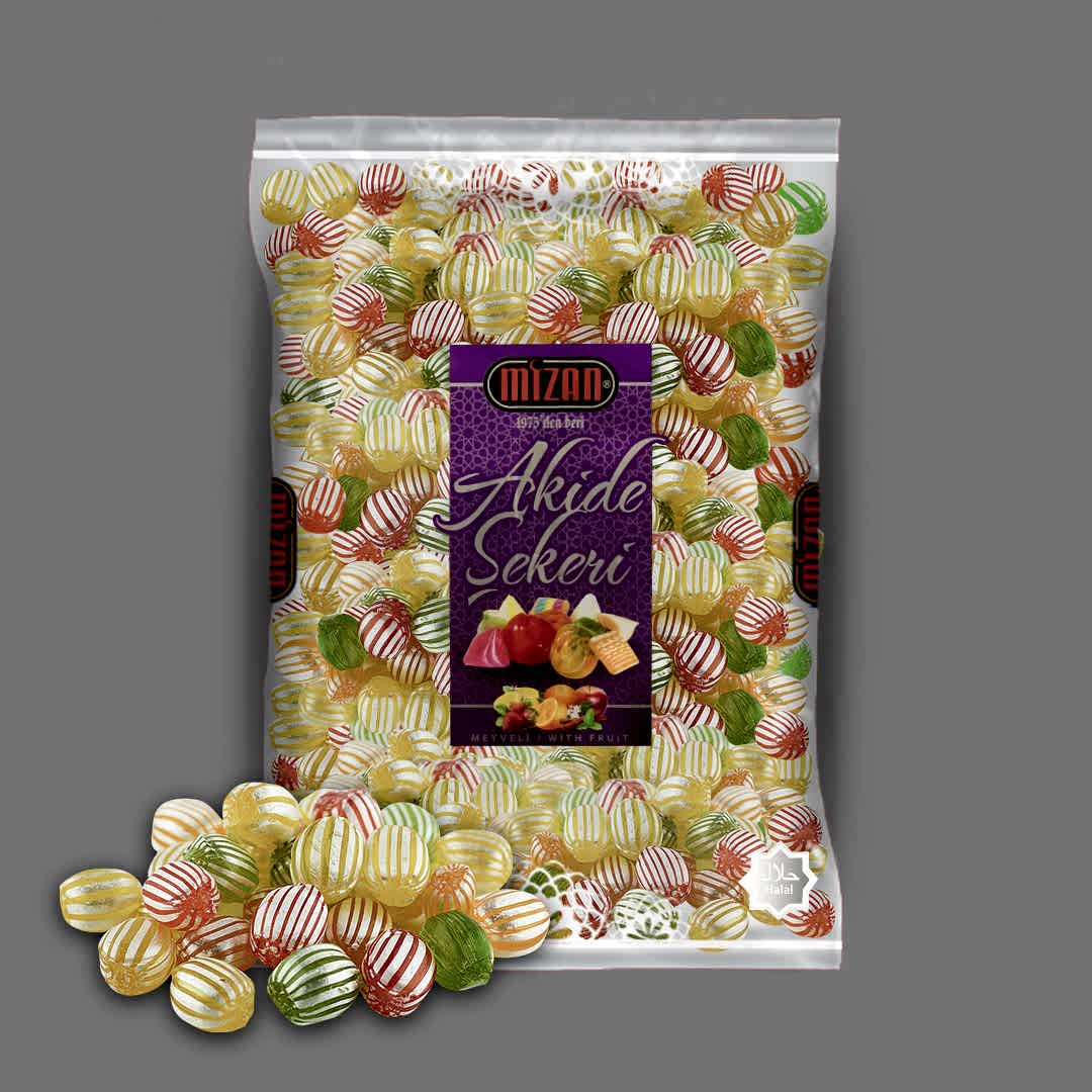350 GR MİNİ ÇİZGİLİ BONBON AKİDE ŞEKERİ